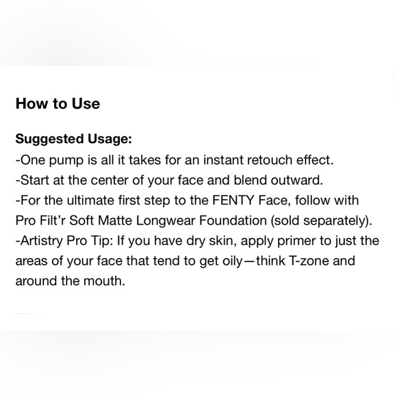 Fenty Beauty Mini Pro Filt’r Instant Retouch Primer Soft Matt Shade New - Picture 7 of 7